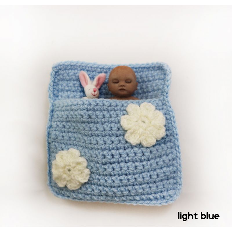 Sweet Dreams set for 4,5" - 5" mini baby (pouch blanket, pacie, bottle & bunny) #18
